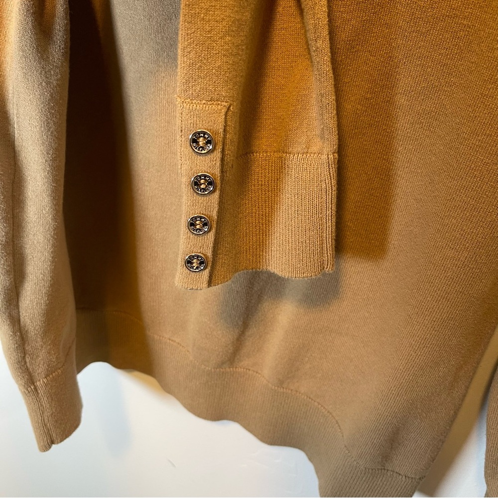 Tommy Hilfiger tan crest turtleneck long sleeve sweater women's size large - Picture 4 of 5